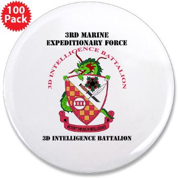 3IB - M01 - 01 - 3rd Intelligence Battalion with Text - 3.5" Button (100 pack)